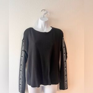 Michael Kors Black Logo Sleeve Top